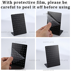 4шт 2-х цветные акриловые подставки для сережек&nbsp;EDIS-SP0001-04A