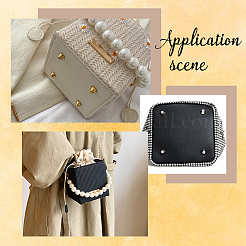 4 шт. 4-х цветная квадратная сумка из искусственной кожи для вязания крючком&nbsp;AJEW-CL0001-75