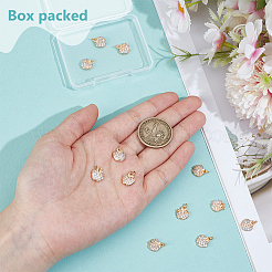 12шт латунные микропаве прозрачные кубические циркониевые подвески&nbsp;KK-BC0015-03