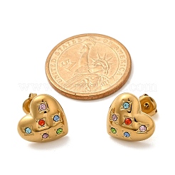 Серьги-гвоздики из нержавеющей стали 304 с ионным покрытием (IP) EJEW-A118-06G-06