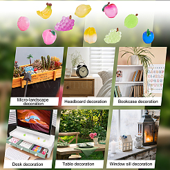 30 шт. 10 стиля светящихся смоляных украшений для фруктов&nbsp;DJEW-GA0001-74