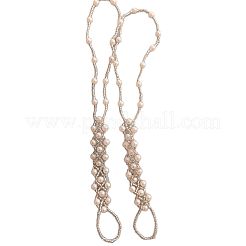 Браслеты на ногу с ромбовидным пластиковым жемчугом и стеклянными бусинами FS-WGADC6C-01