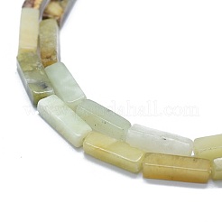 天然石翡翠ビーズ連売り  直方体の  13~14x3~5x3~4.5mm  穴：1mm  約27~29個/連  15.1~15.9インチ（38.5~40.5cm）&nbsp;G-F631-E03-02