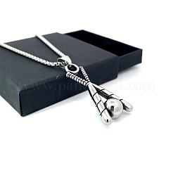 Винтажные спортивные ожерелья с подвеской в виде бейсбольной биты из нержавеющей стали для унисекс BD8226