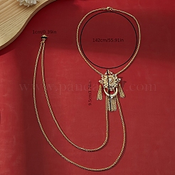 Elegante Messing-Halsketten und Broschen mit Blumenmotiv&nbsp;OD2004