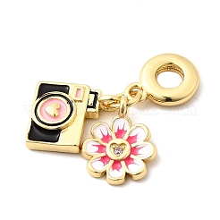 Латунь микропаве прозрачный кубический цирконий европейские подвески с подвесками KK-F904-21G