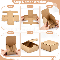 Boîtes d'expédition pliables en carton&nbsp;CON-WH0117-20