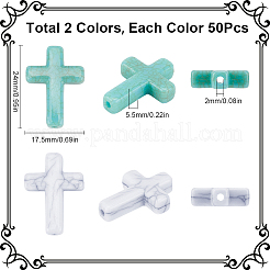 100 шт. 2-х цветные пластиковые бусины KY-SC0002-19