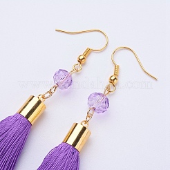 Серьги из шелка из льда EJEW-P142-A07