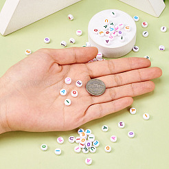 500шт 5 стильные начальные акриловые бусины OACR-TA0001-27