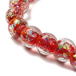 Нити стеклянных бусин из дихроичной фольги ручной работы&nbsp;DICH-U001-02I