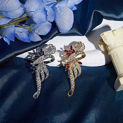 2 шт. 2 цвета цветочные сплавы стразы пряжки для шарфа зажимы для женщин JEWB-FH0001-52