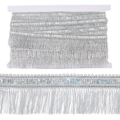 Отделка кружевом с пайетками и кисточками&nbsp;OCOR-WH20003-78B