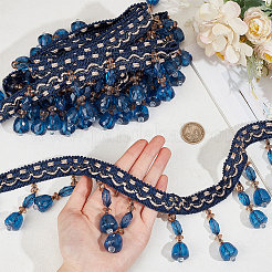 Кружевная бахрома из полиэстера длиной 4 м. SRIB-WH0026-28