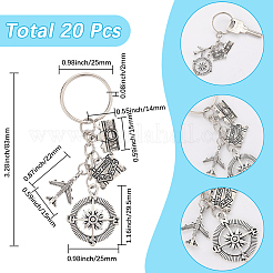 20шт брелок из сплава&nbsp;KEYC-SC00005