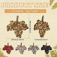 5 Stück 5 Farben Glasperlen-Ornament-Zubehör&nbsp;PATC-FG0002-14