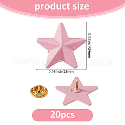 Броши-булавки из сплава в форме звезды AJEW-FH0006-07C-G