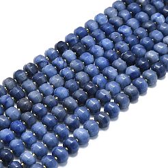 Природные голубые авантюрин бисером пряди G-P573-B10-01