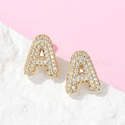 Серьги-гвоздики из циркония&nbsp;EJEW-Z091-02G