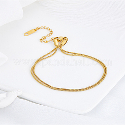 1шт. многослойные браслеты из нержавеющей стали в виде змейки для женщин&nbsp;BJEW-LP0015-15