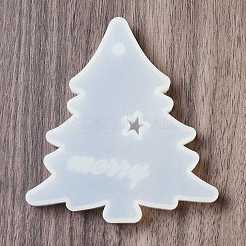 DIY クリスマステーマデコレーションシリコン型  UVレジン＆エポキシレジンのクラフト作り用  ホワイト  クリスマスツリー  94x87x13mm  内径：90x83mm&nbsp;DIY-Q138-01B-01