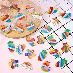 45шт 9 вида акриловых кабошонов MACR-CJ0001-29