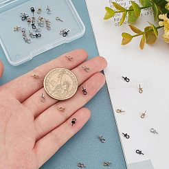 40 шт. 4 цвета ионного покрытия (IP) 304 нержавеющая сталь чаша жемчужные штифты скобы кулоны STAS-UN0032-70