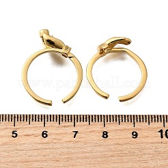 Манжеты из латуни с кубическим цирконием&nbsp;RJEW-Q018-01G