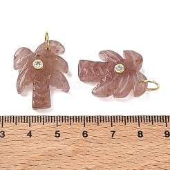 Pendentifs sculptés en quartz naturel de fraise&nbsp;GG-CBA67BD-02G-H
