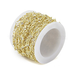 Покрытие стойки латунные цепи микропаве кубический цирконий AJEW-Q150-07G-01