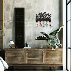 Настенные вешалки из дерева и железа HJEW-WH0055-229