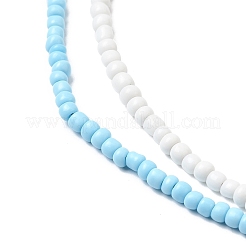 2шт 2 цвета набор ожерелья из стеклянного бисера&nbsp;NJEW-FZ00030