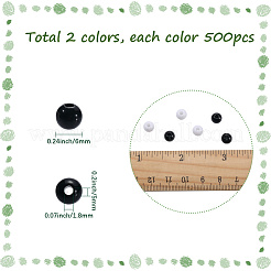 1000шт 2 цвета непрозрачные акриловые бусины&nbsp;MACR-SP0001-81A