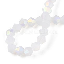 Nachahmung von Doppelkegel-Perlensträngen aus mattiertem Jade&nbsp;EGLA-A039-J4mm-MB05