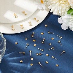 20 шт. фурнитура для сережек-гвоздиков из нержавеющей стали 304 STAS-LP0001-11