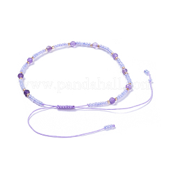 Bracciali con perline intrecciati con filo di nylon regolabile&nbsp;BJEW-JB04376-02