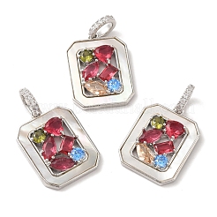 Латунные микро проложить кубического циркония подвески KK-I703-07P