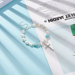 Legierung Kreuz Charm Armband&nbsp;BJEW-TA00178