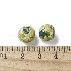 Бусины ручной работы золотой фольги стекла LAMP-P068-13A