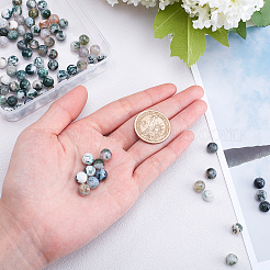 Натурального дерева агат бисер нитей G-OC0001-55