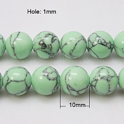 Filo di perline turchesi sintetici&nbsp;TURQ-H038-10mm-XXS19