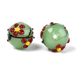 Эмалевые бусины ручной работы в технике лэмпворк&nbsp;LAMP-T023-23D