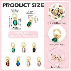 20шт латунные подвески с микропаве и кубическим цирконием&nbsp;KK-TA0002-25