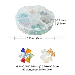 6 цветные гальванические стеклянные бусины&nbsp;EGLA-FS0001-43