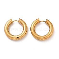 Pendientes de aro pulidos de acero inoxidable 202&nbsp;EJEW-M106-02G-05