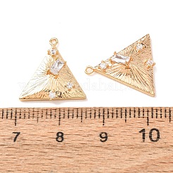 Pendenti in zirconi cubici trasparenti in micro pavè di ottone&nbsp;CU-CBAD58F-05G