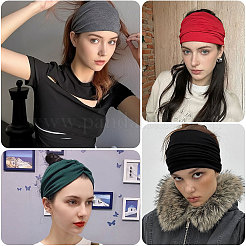 12 diadema elástica de poliéster de 12 colores&nbsp;AJEW-GL0003-36