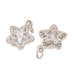 Messing klare Zirkonia Charms&nbsp;KK-B186-14P