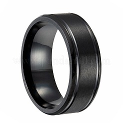 男性用ステンレス指輪201個  ブラック  8mm  内径：19.9mm&nbsp;WG1765E-06