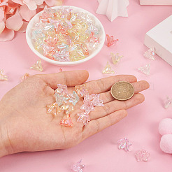 160шт 8 цвета прозрачные акриловые колпачки для бусин OACR-TA0001-16